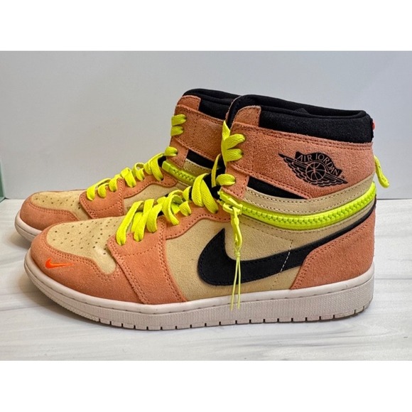 Jordan Other - Nike Air Jordan 1 High Switch Black/Light Peach/Peach/Volt – Men's Size 8.5/W 10